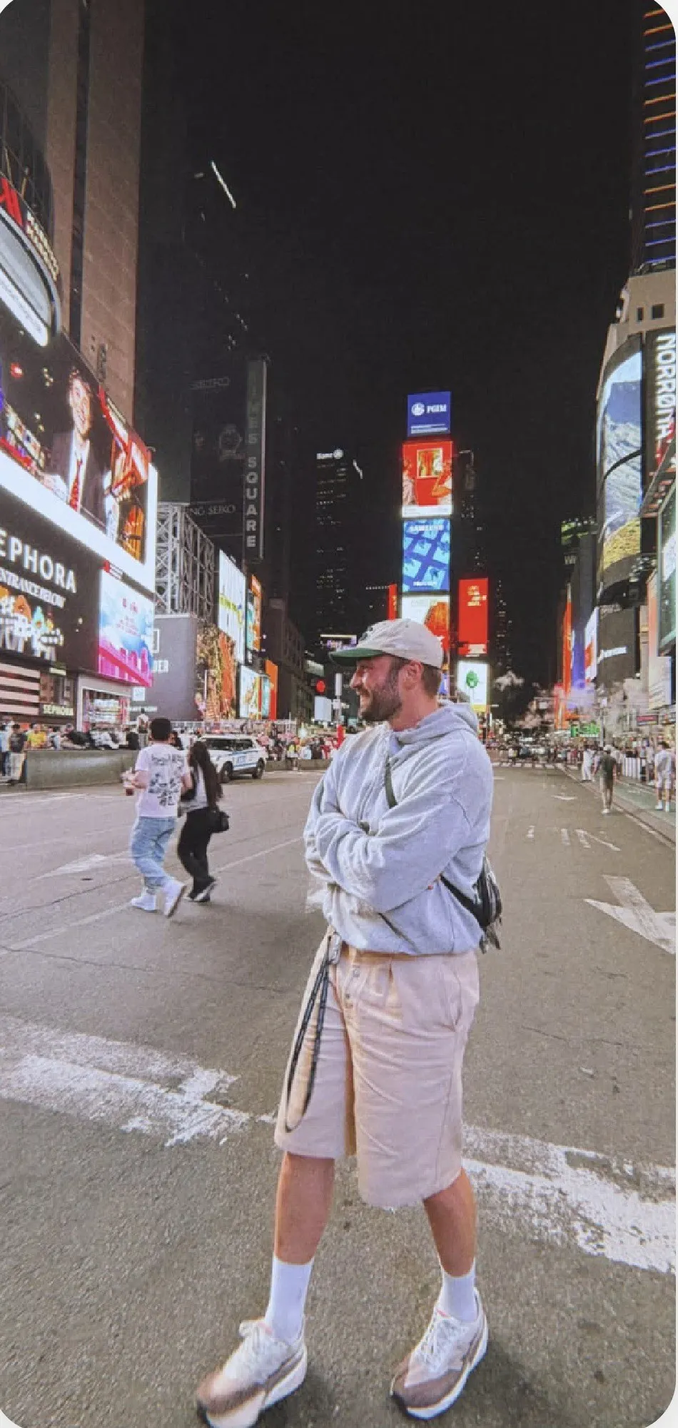 Sabin Mujagic at Times Square in New York